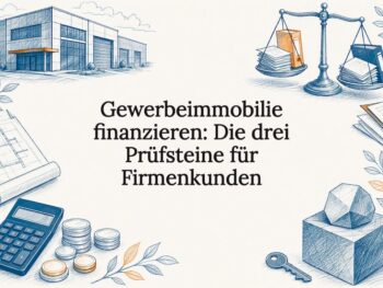 Dekorative Illustration zur Finanzierung von Gewerbeimmobilien