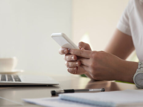 Businesswoman looking important contact on phone businesswoman looking important contact phone scaled