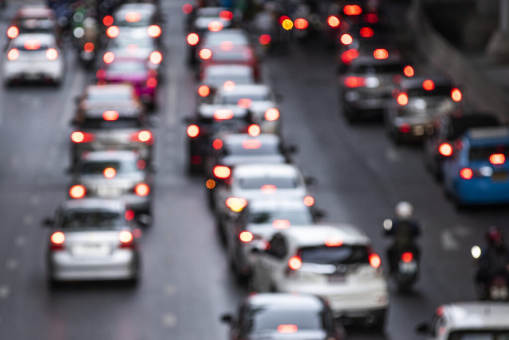 busy crowded traffic jam road scaled